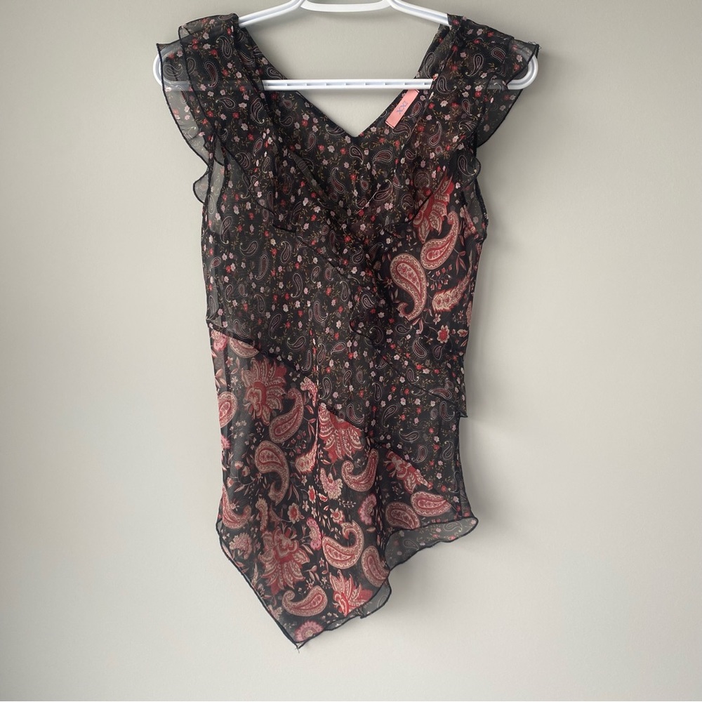 Vintage Forever 21 Asymmetrical Blouse